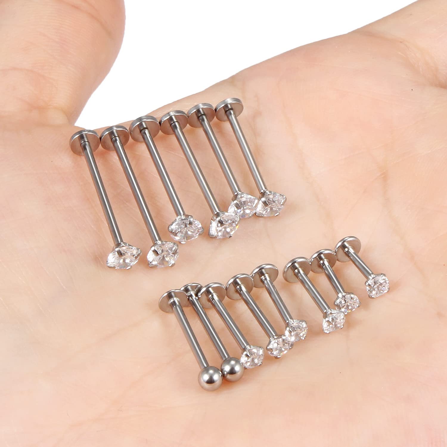 16G Different Sizes Flat Back  – Body Jewelry Flat Back recenzja i cena