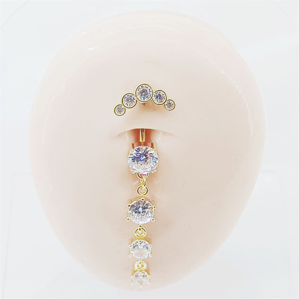 Gold Silver Color Long Dangled – Belly Bar Titanium recenzja i cena