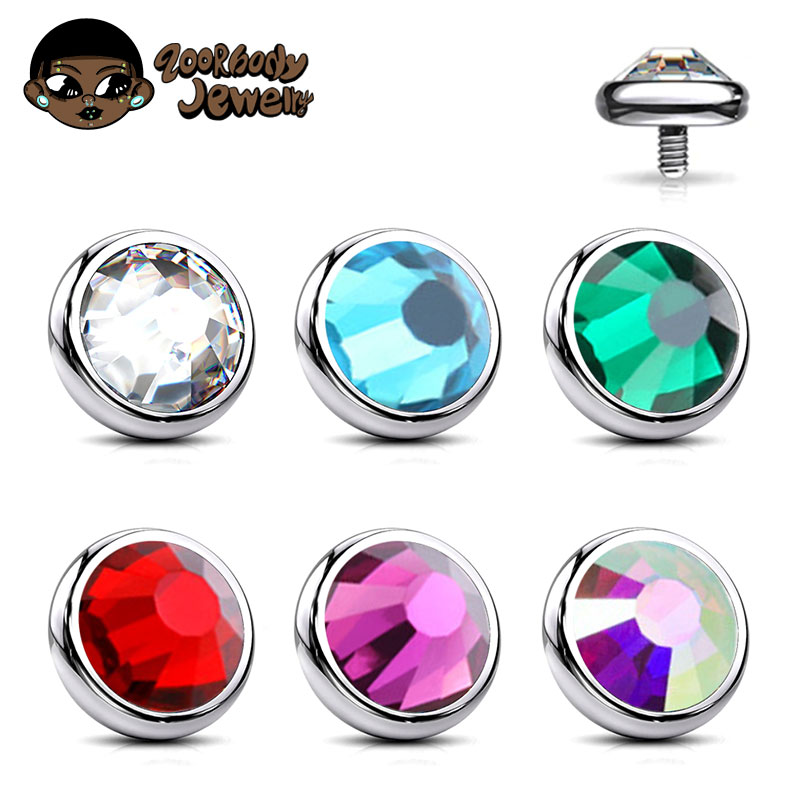 1PCS ASTM F136 Titanium Bezel  – Zoor Body Jewelry recenzja i cena