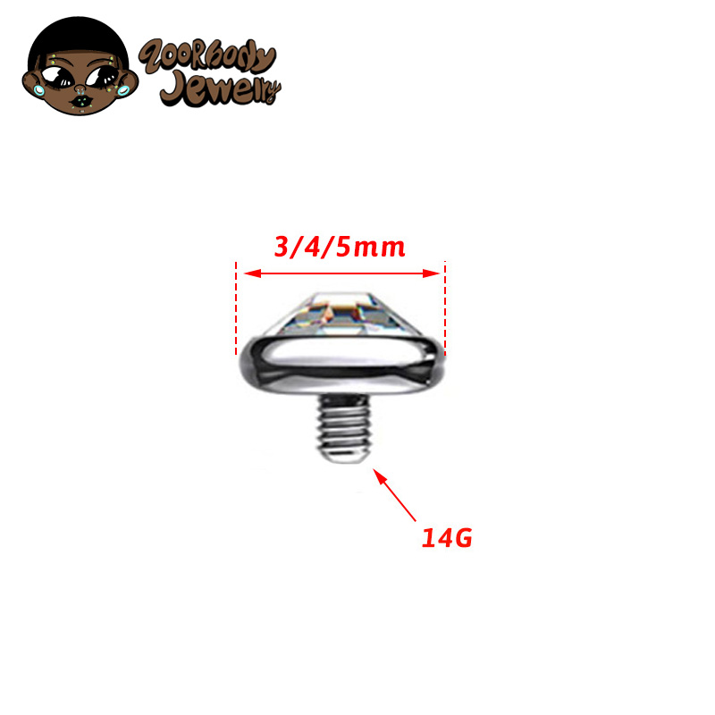 1PCS ASTM F136 Titanium Bezel  – Zoor Body Jewelry recenzja i cena
