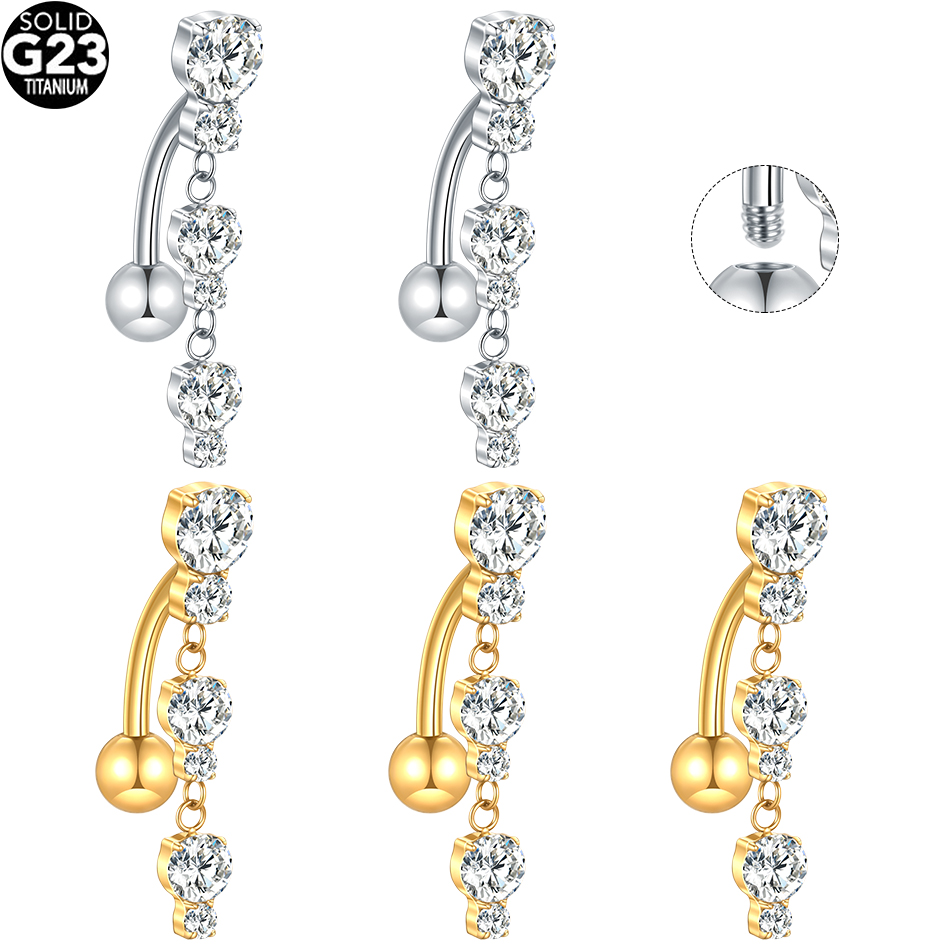 1/5PCS Titanium Reversed Bar C – Belly Bar Titanium recenzja i cena
