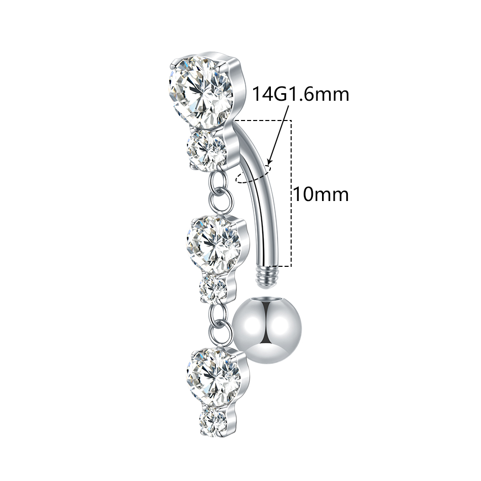 1/5PCS Titanium Reversed Bar C – Belly Bar Titanium recenzja i cena