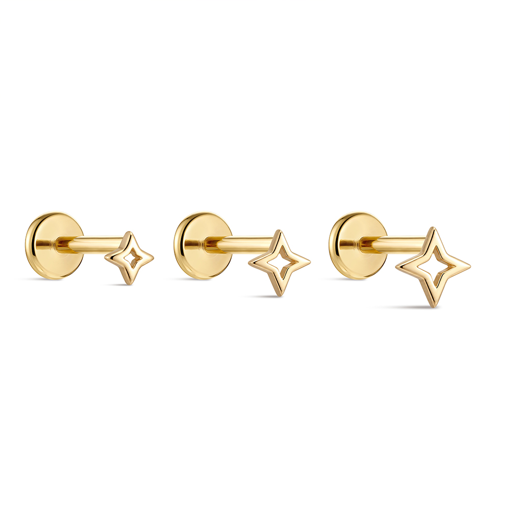 ROXI 1PC 5/6/8mm 14K Solid Gol – Body Jewelry Hypoallergenic recenzja i cena