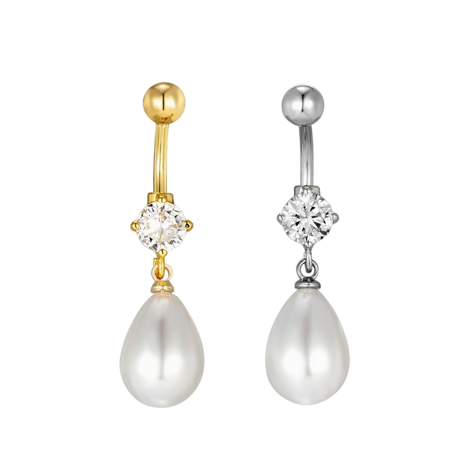 CZ Zircon Dangle Belly Button  – Belly Bar Titanium recenzja i cena